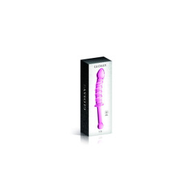 Gode en verre rose avec stries et poignée  n°16 Glossy 